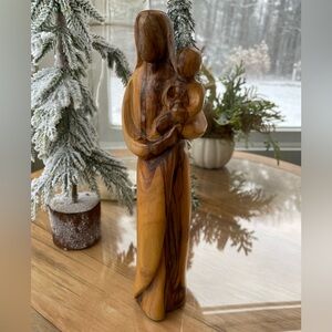 Madonna & Child Olive Wood Statue hand carved